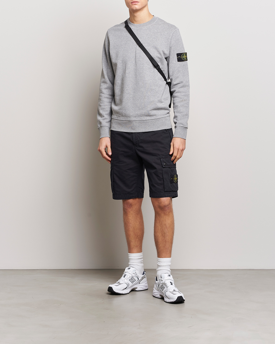 Homme | Shorts | Stone Island | Brushed Cotton Canvas Cargo Shorts Navy Blue