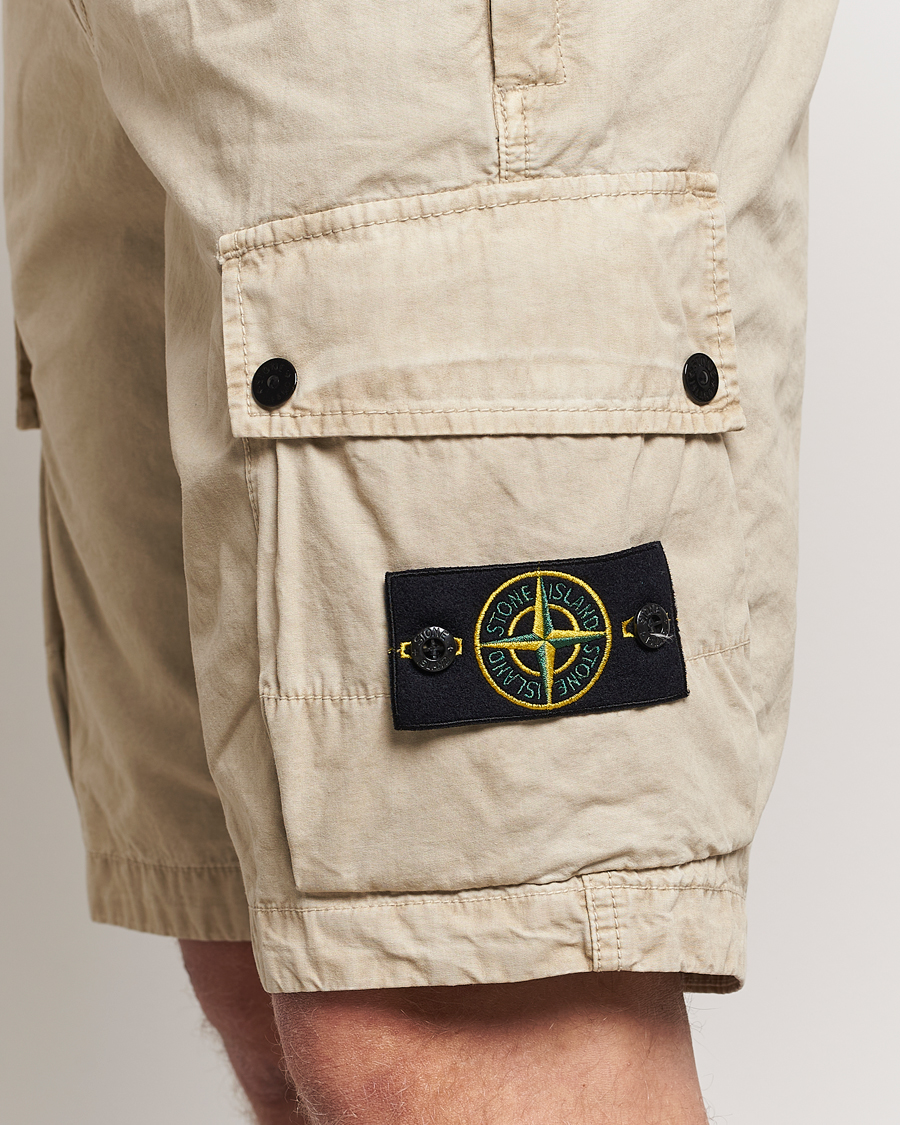 Homme | Shorts | Stone Island | Brushed Cotton Canvas Cargo Shorts Sand