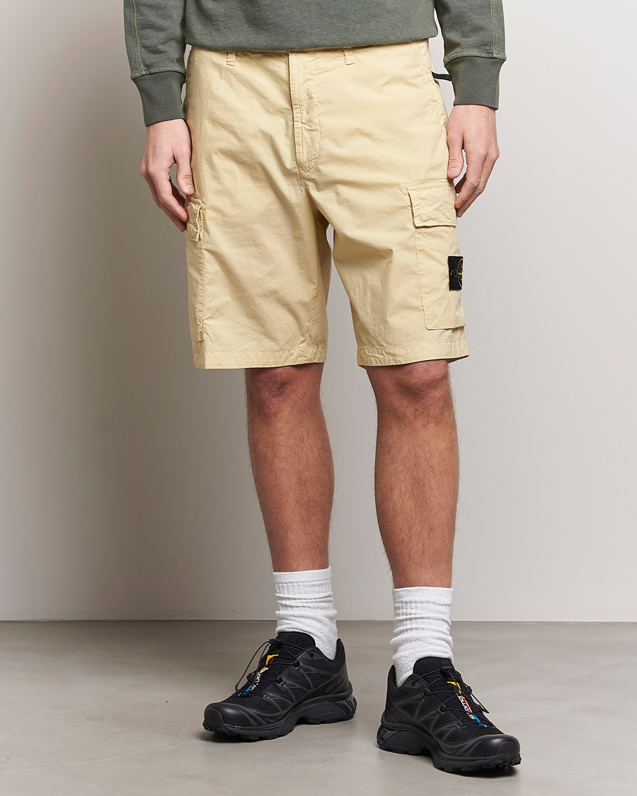 Homme | Shorts Cargo | Stone Island | Stretch Cotton Tela Regular Fit Cargo Shorts Beige
