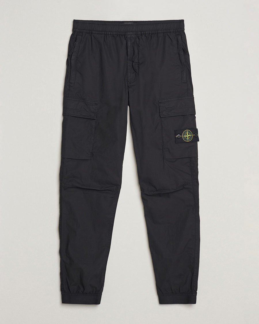 Homme | Pantalons | Stone Island | Garment Dyed Drawsting Cargo Pants Black