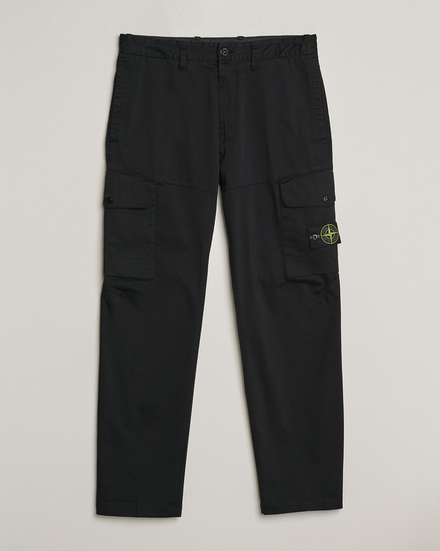 Homme | Pantalons | Stone Island | Stretch Satin Cargo Pants Black
