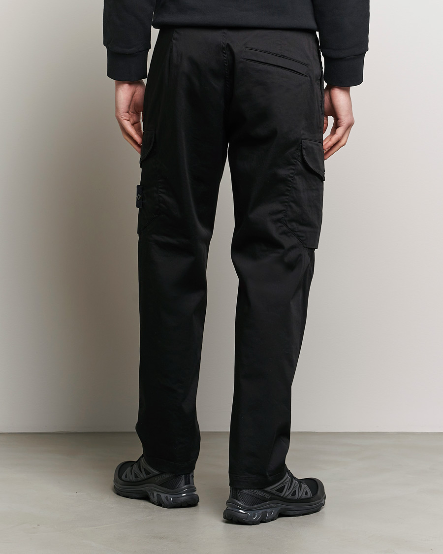 Homme | Pantalons | Stone Island | Stretch Satin Cargo Pants Black