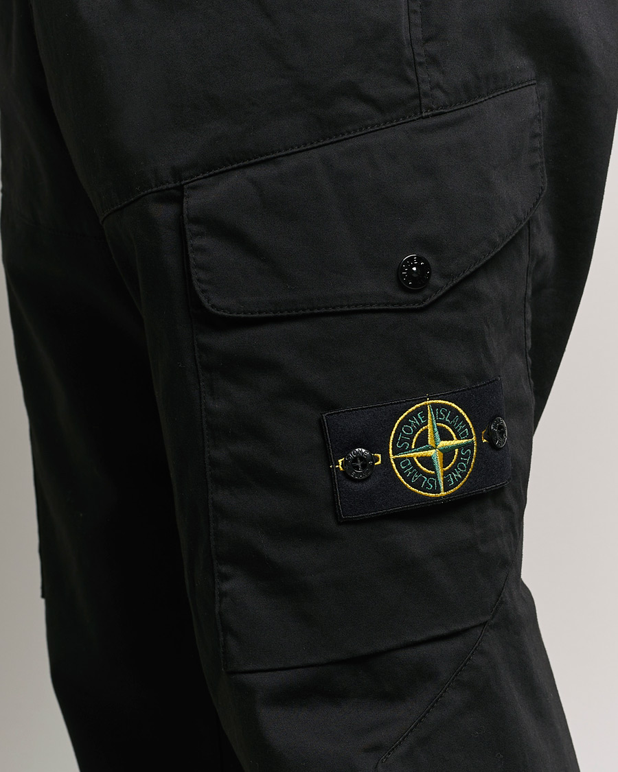 Homme | Pantalons | Stone Island | Stretch Satin Cargo Pants Black