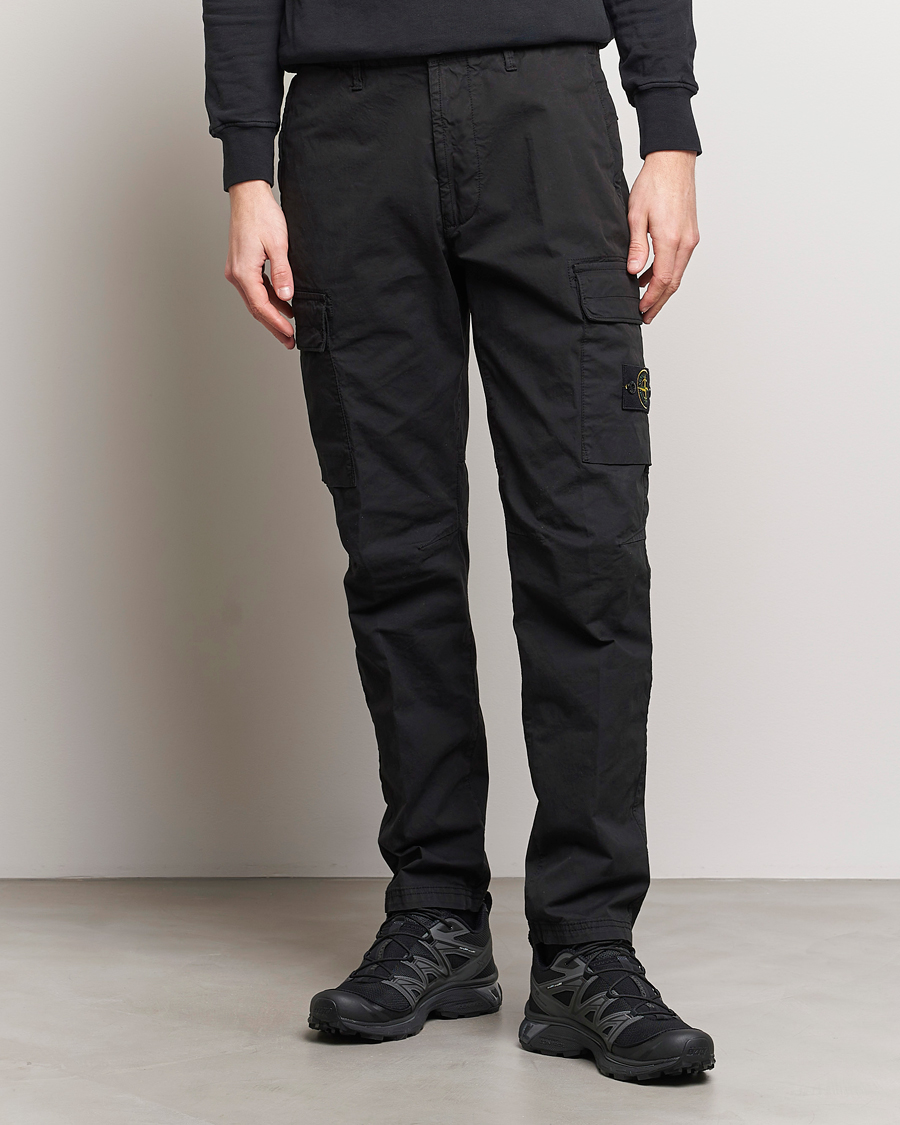 Homme | Pantalon Cargo | Stone Island | Tapered Supima Cotton Cargo Pants Black