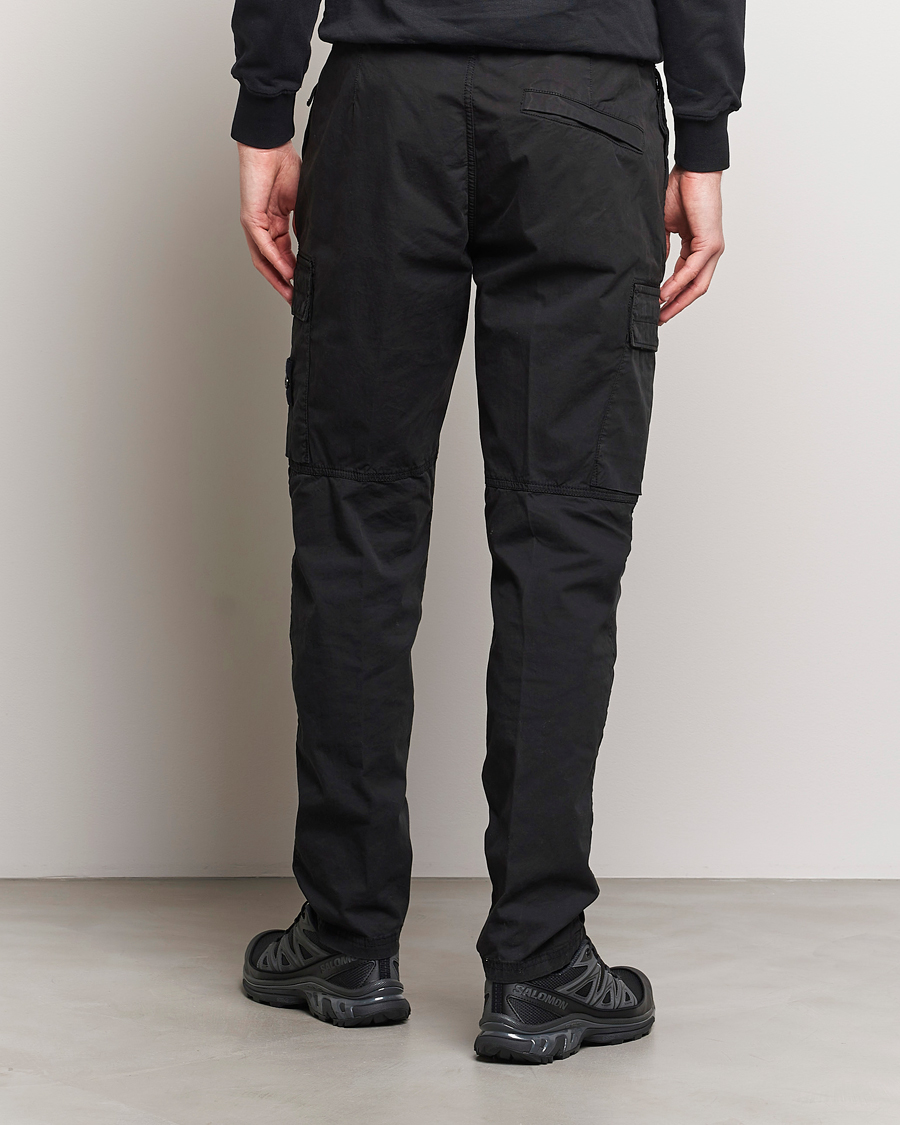 Homme | Pantalons | Stone Island | Tapered Supima Cotton Cargo Pants Black
