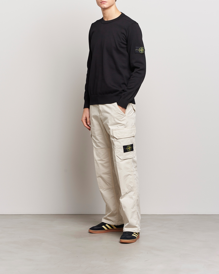 Homme | Pulls Et Tricots | Stone Island | Soft Organic Cotton Crew Neck Black