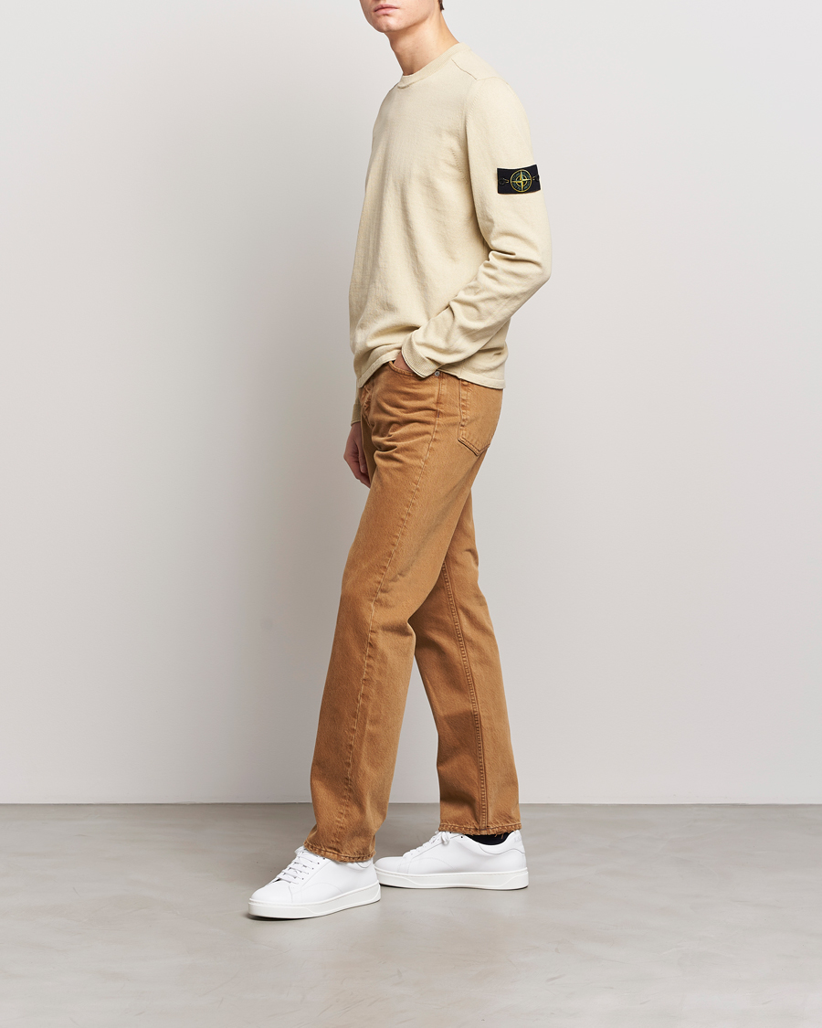 Homme | Pulls Et Tricots | Stone Island | Raw Hand Organic Cotton Crew Neck Natural Beige