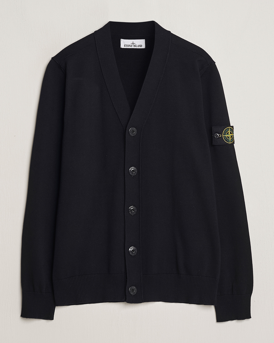 Homme | Pulls Et Tricots | Stone Island | Soft Organic Cotton Cardigan Black