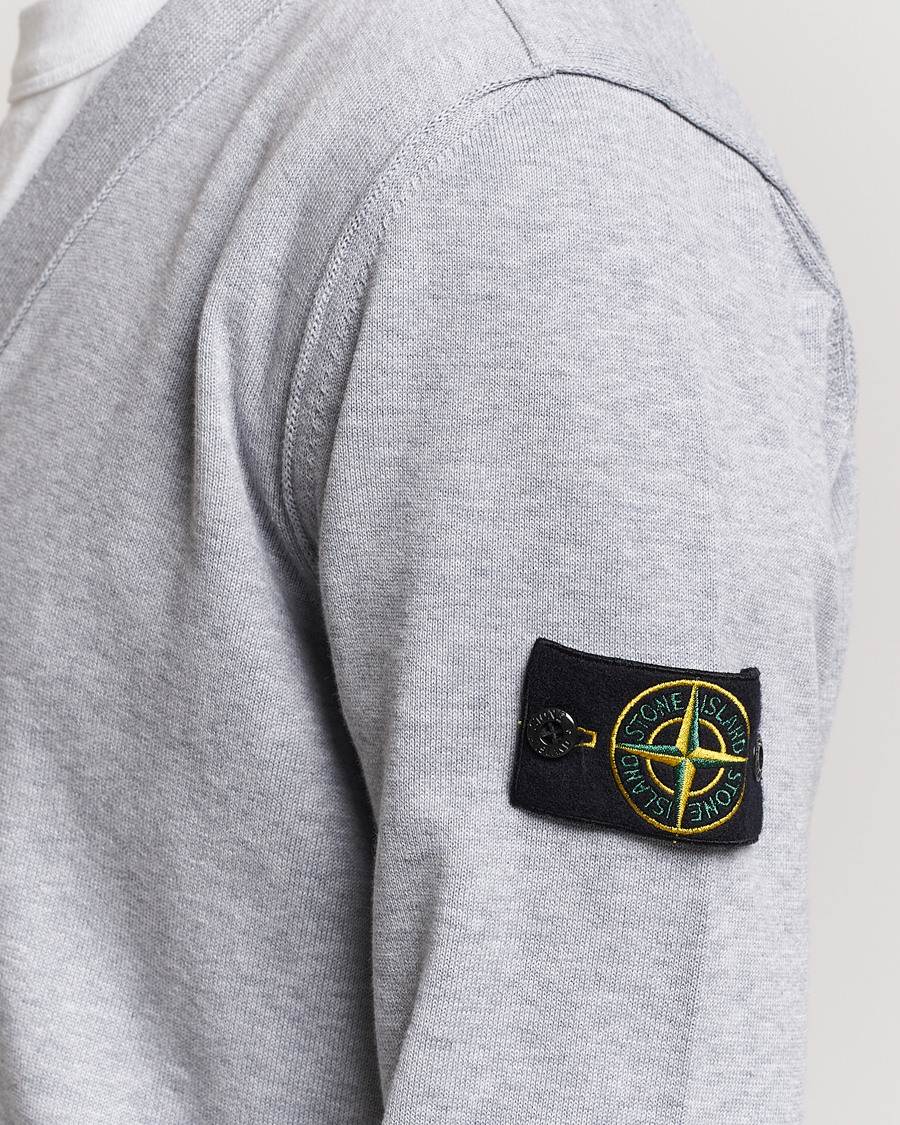 Homme | Pulls Et Tricots | Stone Island | Soft Organic Cotton Cardigan Dark Grey Melange