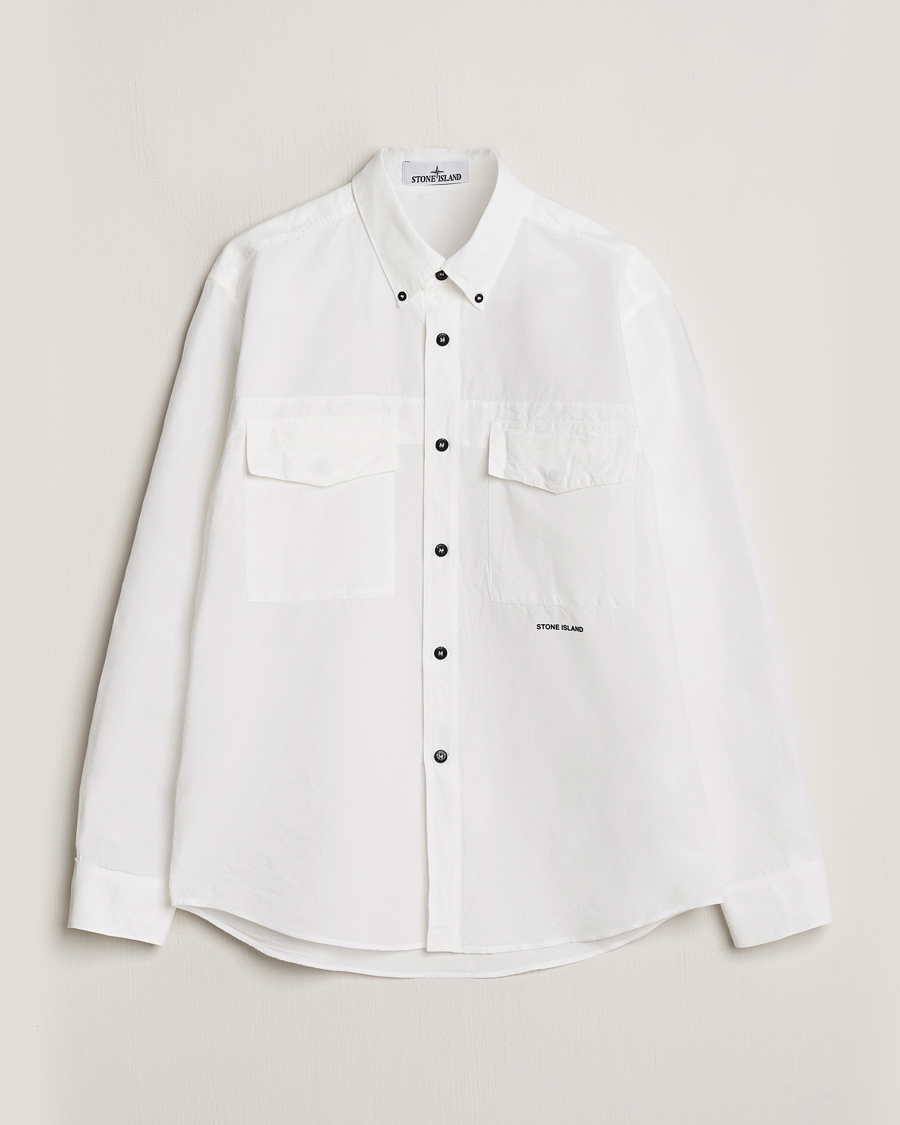 Homme | Chemises | Stone Island | Cotton/Hemp Pocket Overshirt White