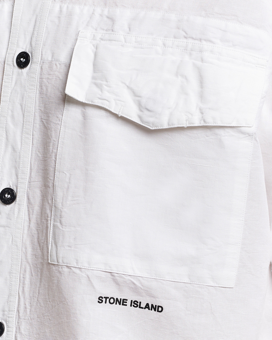 Homme | Chemises | Stone Island | Cotton/Hemp Pocket Overshirt White
