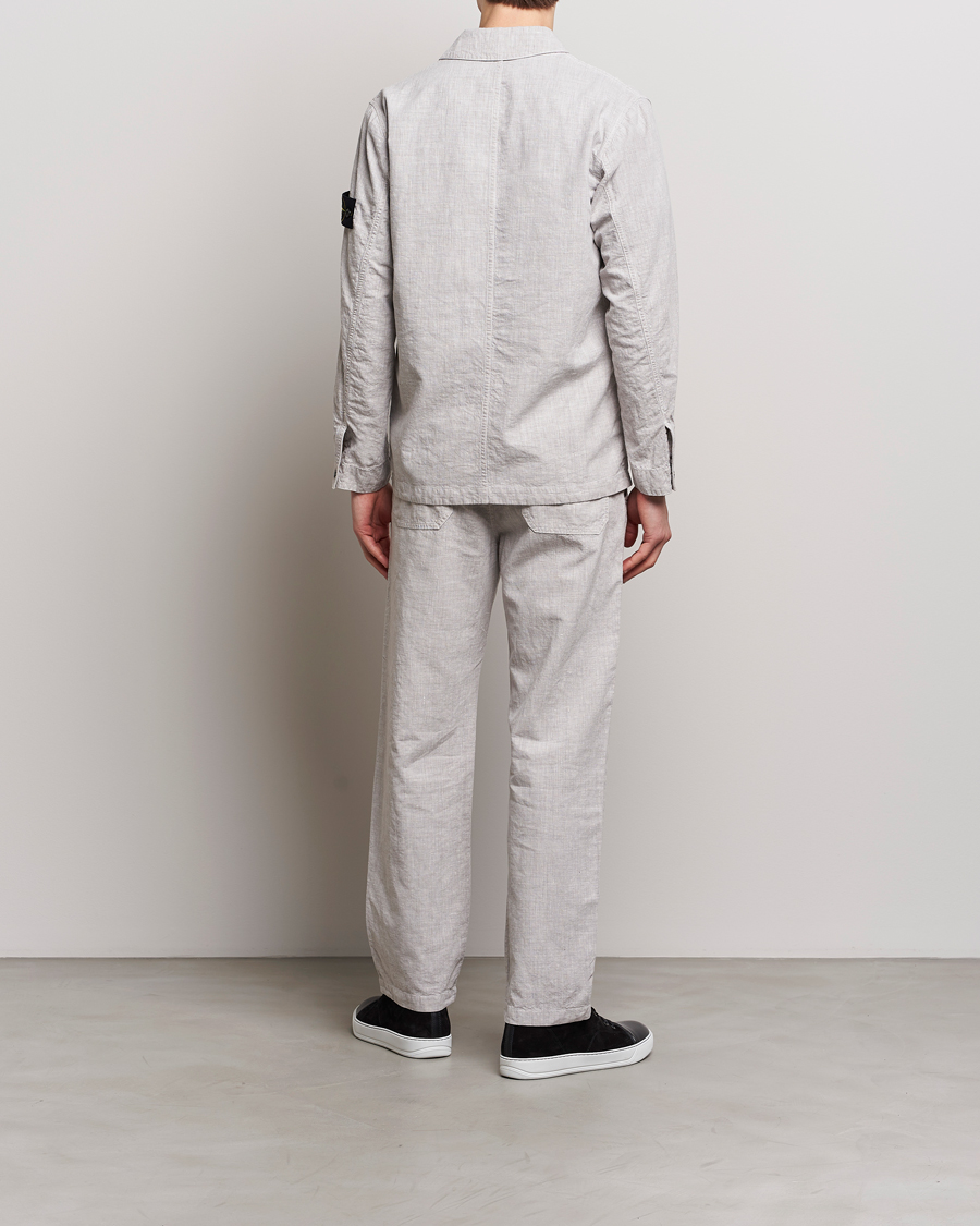 Homme | Costumes | Stone Island | Linen Nylon Relaxed Suit Dove Grey