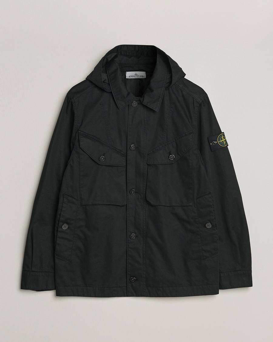Homme | Manteaux Et Vestes | Stone Island | Bio Rasso TC Cotton Hooded Jacket Black