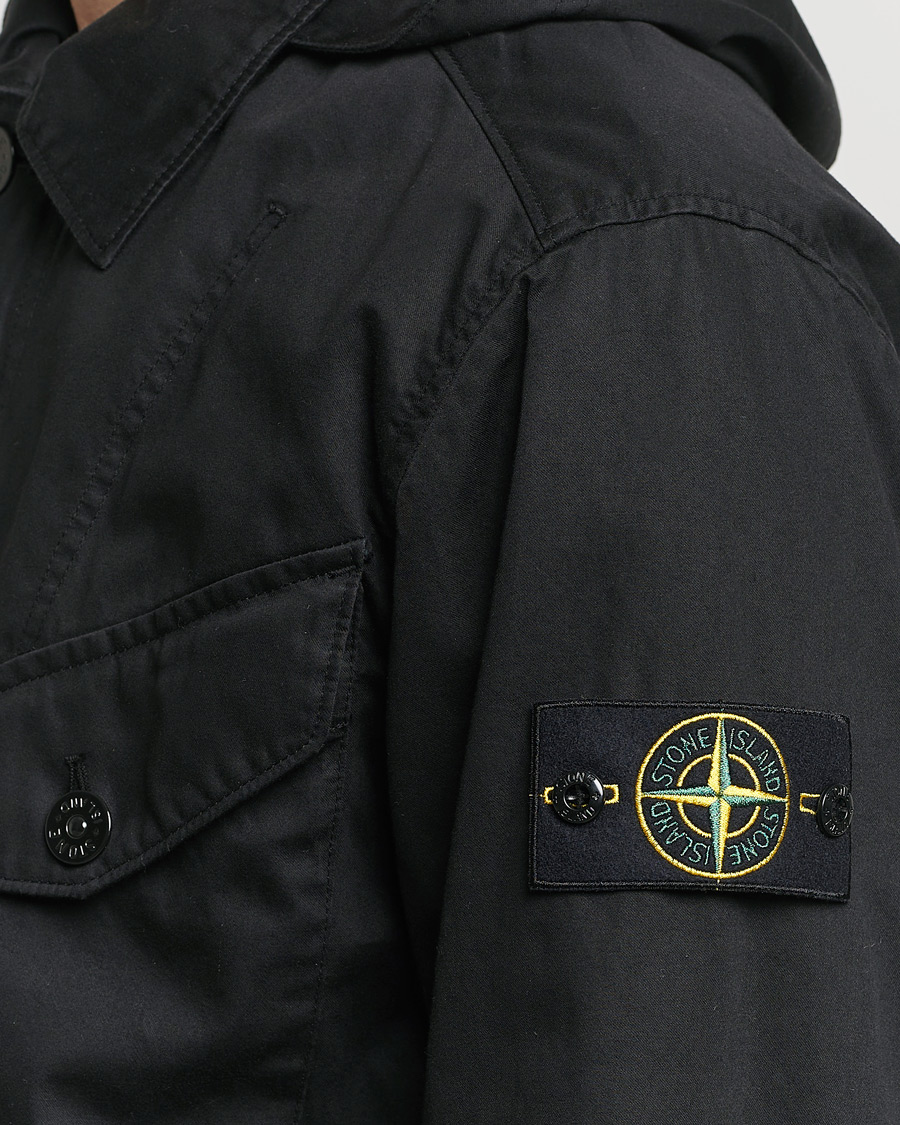 Homme | Manteaux Et Vestes | Stone Island | Bio Rasso TC Cotton Hooded Jacket Black