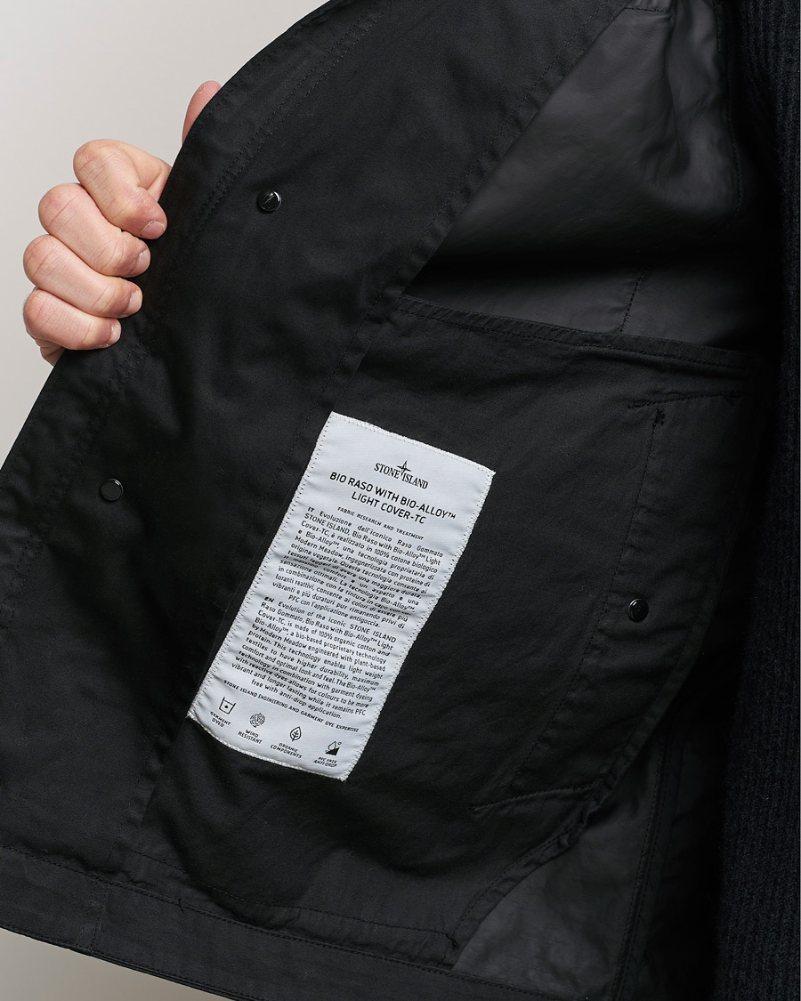 Homme | Manteaux Et Vestes | Stone Island | Bio Rasso TC Cotton Hooded Jacket Black