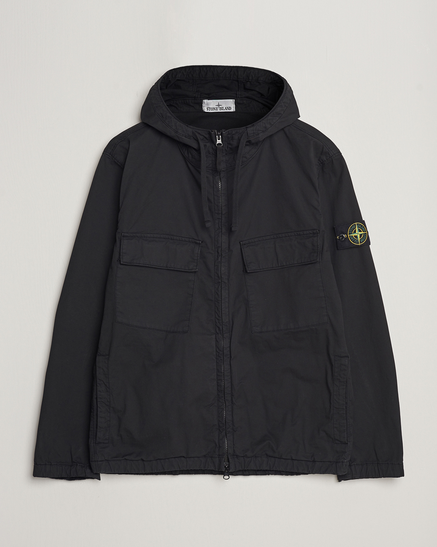 Homme | Manteaux Et Vestes | Stone Island | Supima Cotton Hooded Jacket Black