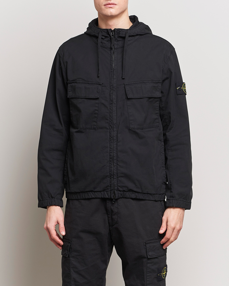 Homme | Manteaux Et Vestes | Stone Island | Supima Cotton Hooded Jacket Black