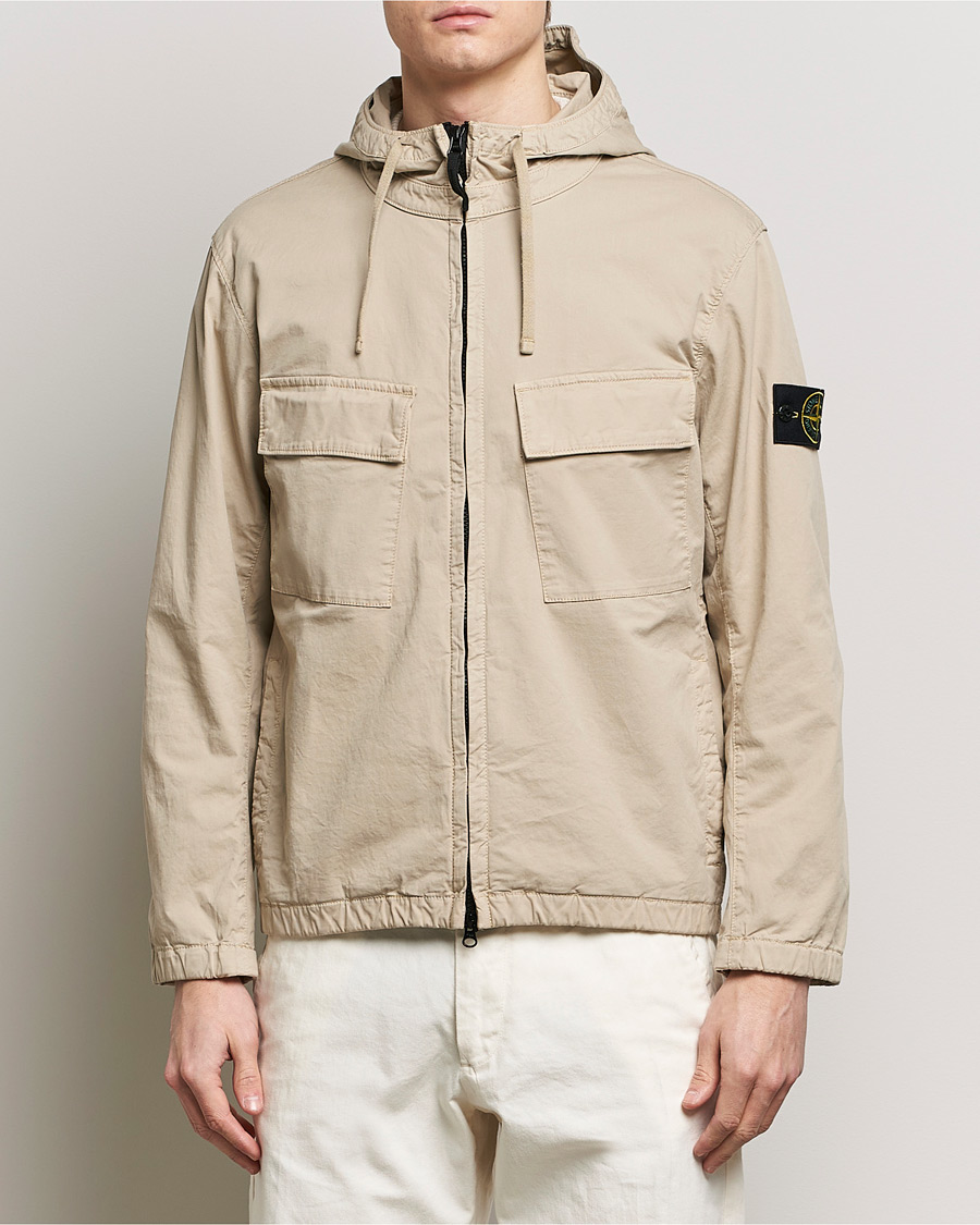 Homme | Manteaux Et Vestes | Stone Island | Supima Cotton Hooded Jacket Sand