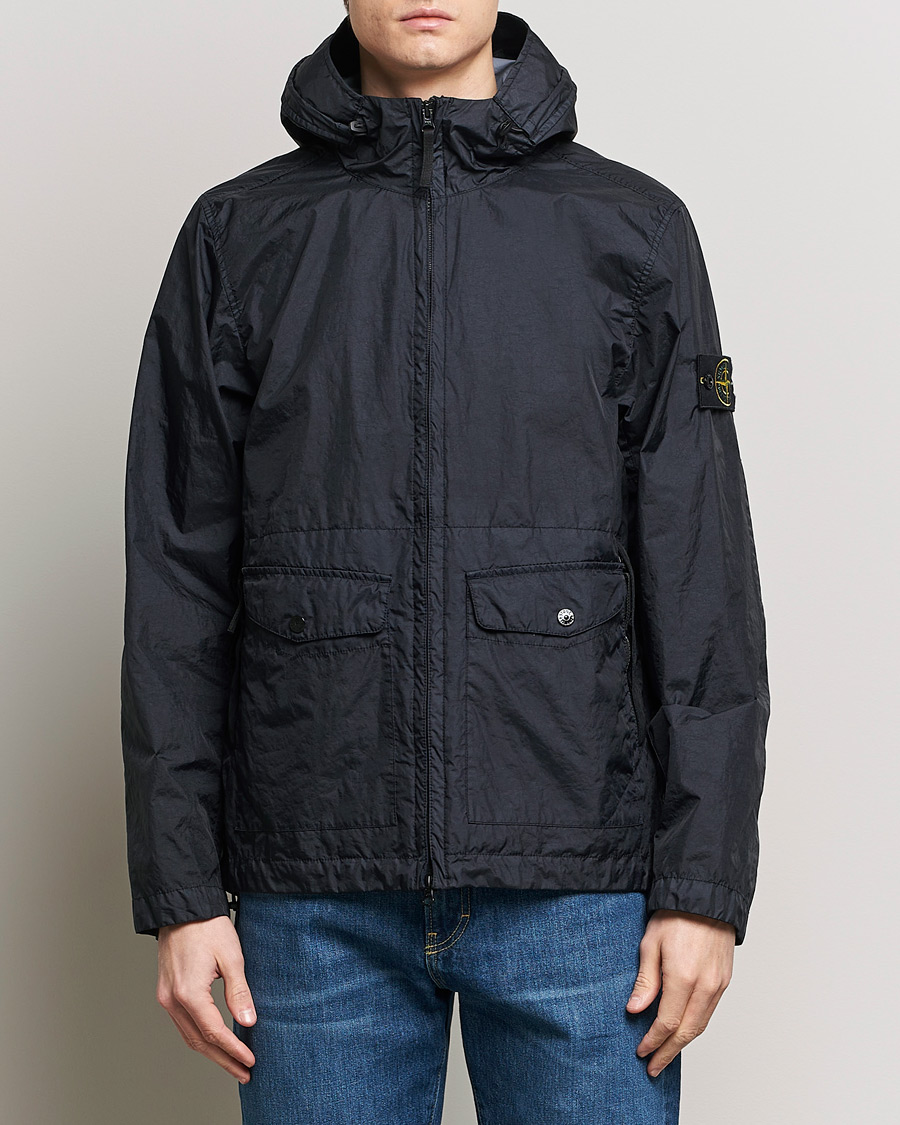 Homme | Manteaux Et Vestes | Stone Island | Membrana Hooded Jacket Navy Blue