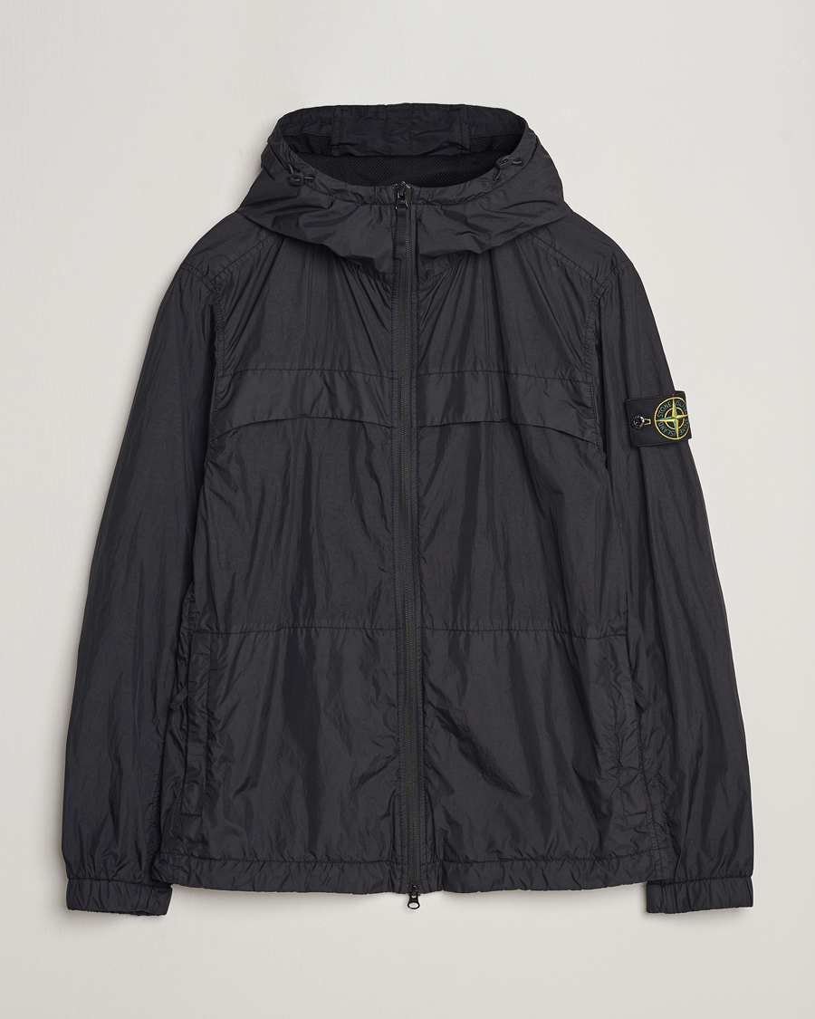 Homme | Manteaux Et Vestes | Stone Island | Crinkle Reps Hooded Jacket Black
