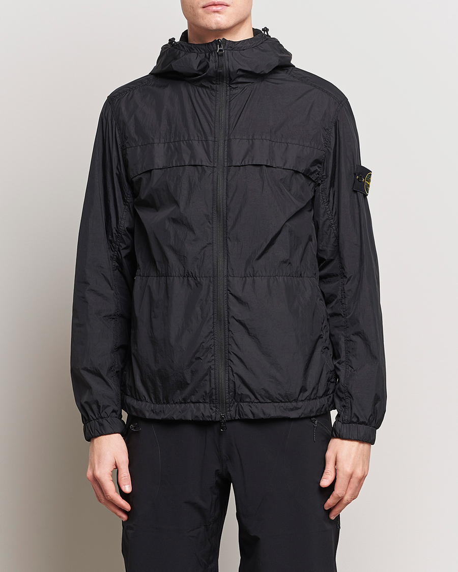 Homme | Vêtements | Stone Island | Crinkle Reps Hooded Jacket Black