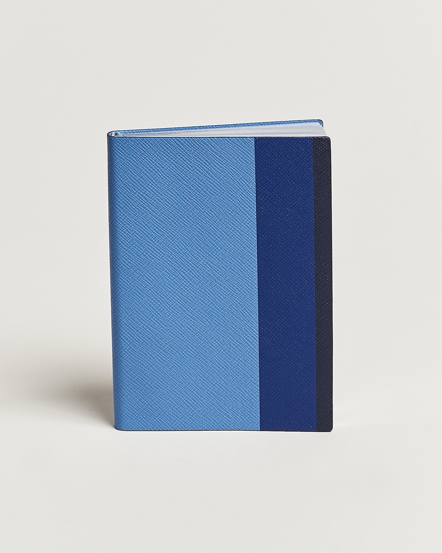 Homme | Smythson Soho Notebook Ribbon Stripe Nile Blue | Smythson | Soho Notebook Ribbon Stripe Nile Blue