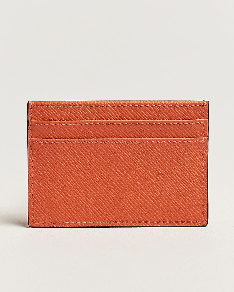 Homme | Smythson Panama Flat Cardholder Orange | Smythson | Panama Flat Cardholder Orange