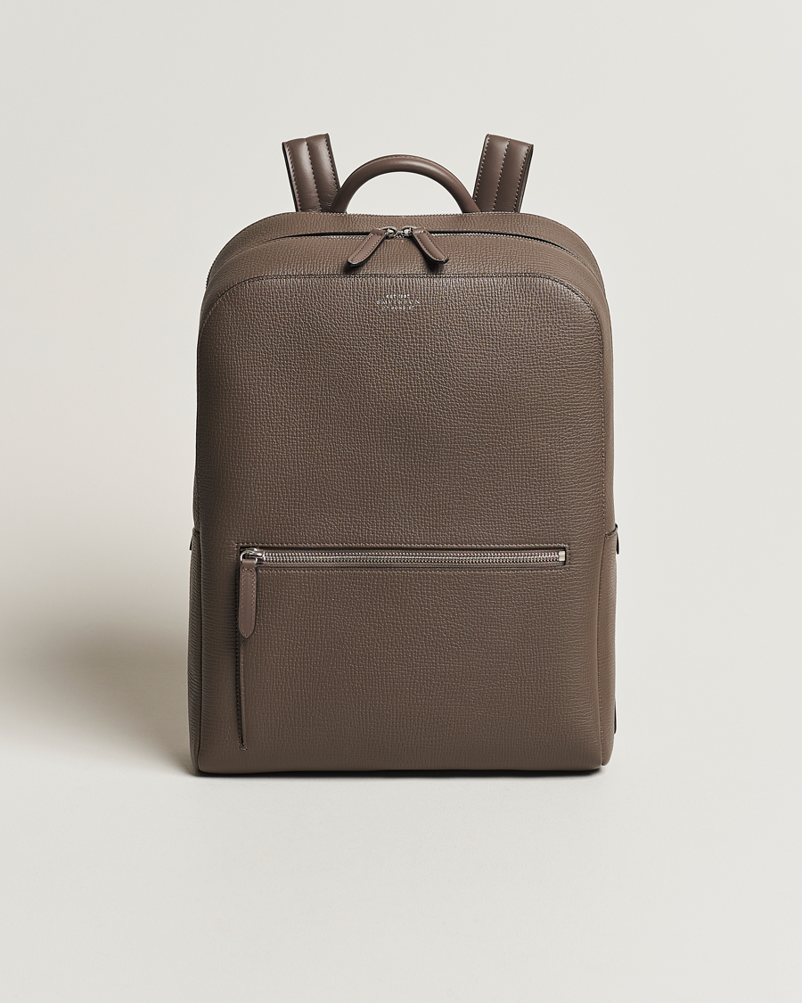 Homme | Smythson Ludlow Zip Around Backpack Dark Taupe | Smythson | Ludlow Zip Around Backpack Dark Taupe