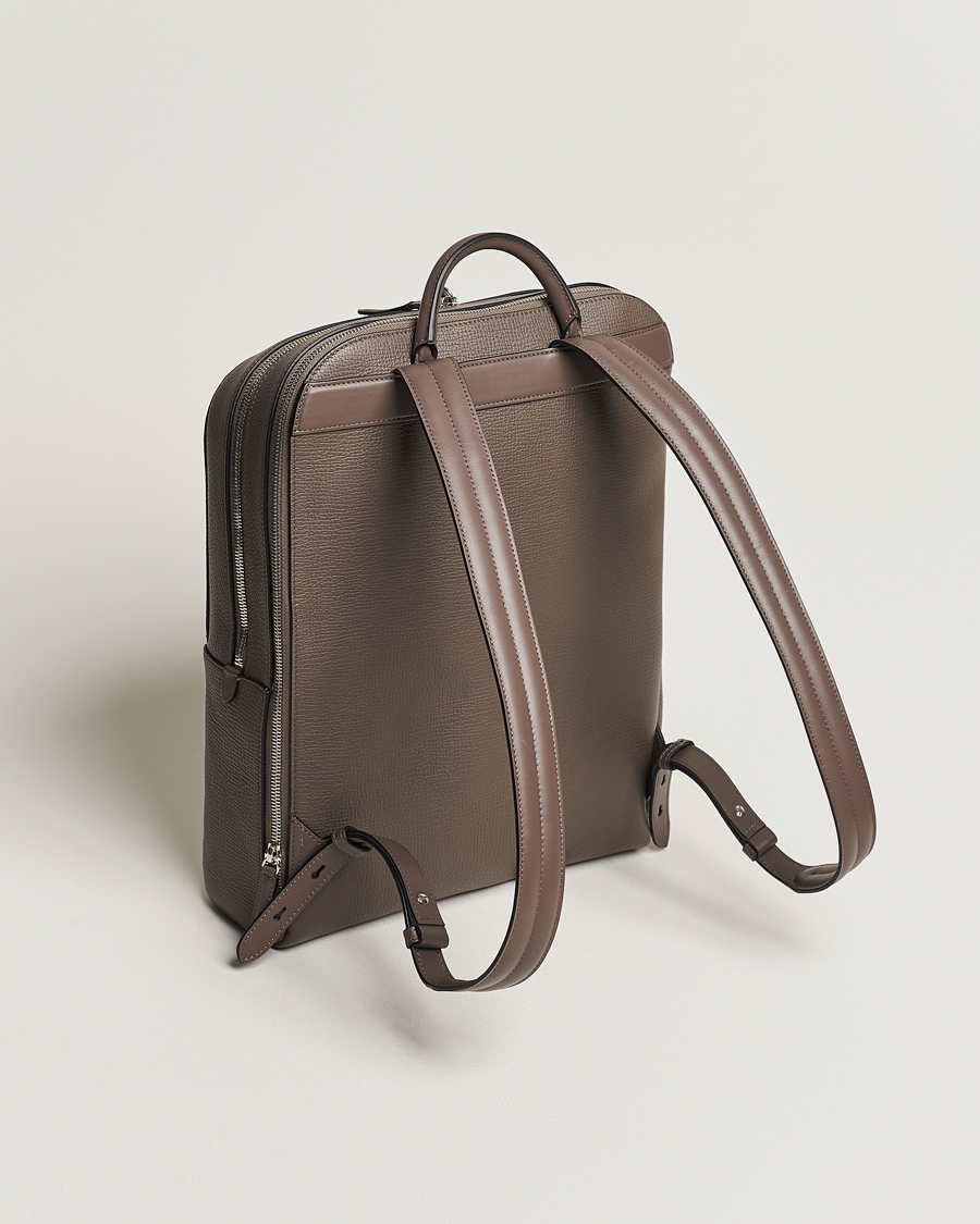 Homme | Smythson Ludlow Zip Around Backpack Dark Taupe | Smythson | Ludlow Zip Around Backpack Dark Taupe