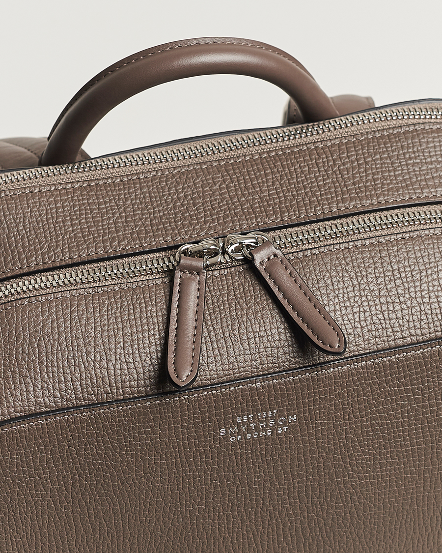 Homme | Smythson Ludlow Zip Around Backpack Dark Taupe | Smythson | Ludlow Zip Around Backpack Dark Taupe