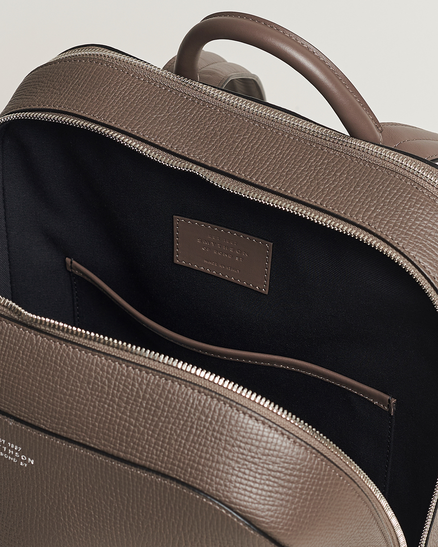 Homme | Smythson Ludlow Zip Around Backpack Dark Taupe | Smythson | Ludlow Zip Around Backpack Dark Taupe