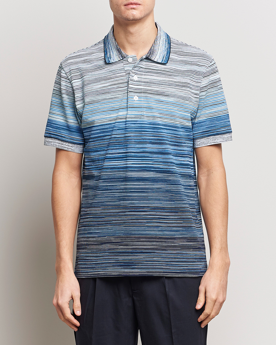 Homme |  | Missoni | Space Dyed Polo Blue