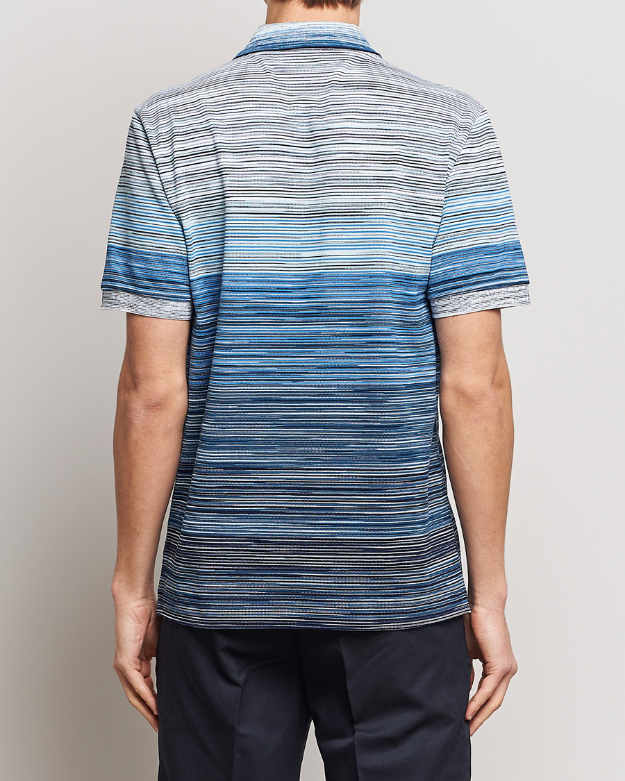 Homme | Polos | Missoni | Space Dyed Polo Blue