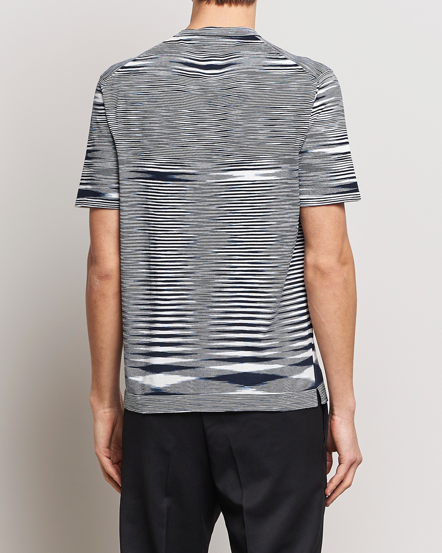 Homme | T-shirts | Missoni | Space Dyed Knitted T-Shirt White/Navy
