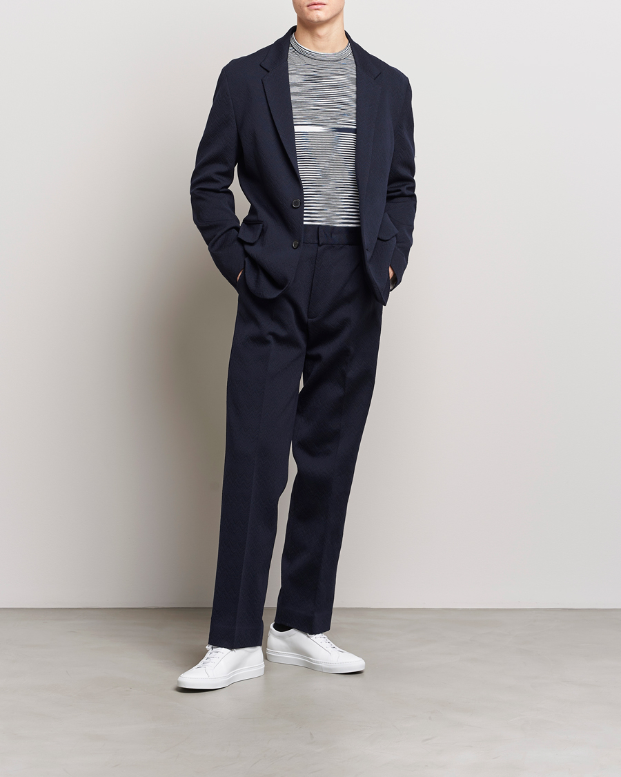 Homme | Pantalons | Missoni | Chevron Wool Pants Navy
