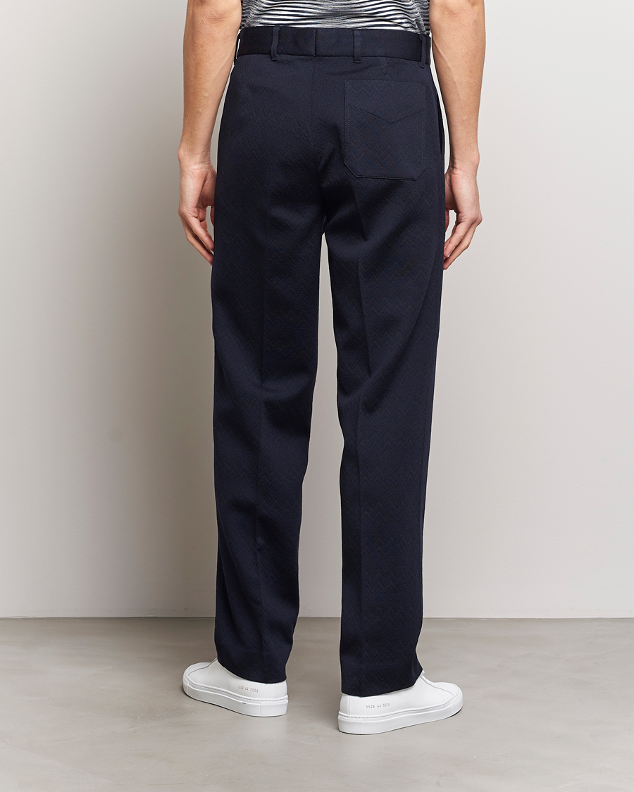 Homme | Pantalons | Missoni | Chevron Wool Pants Navy