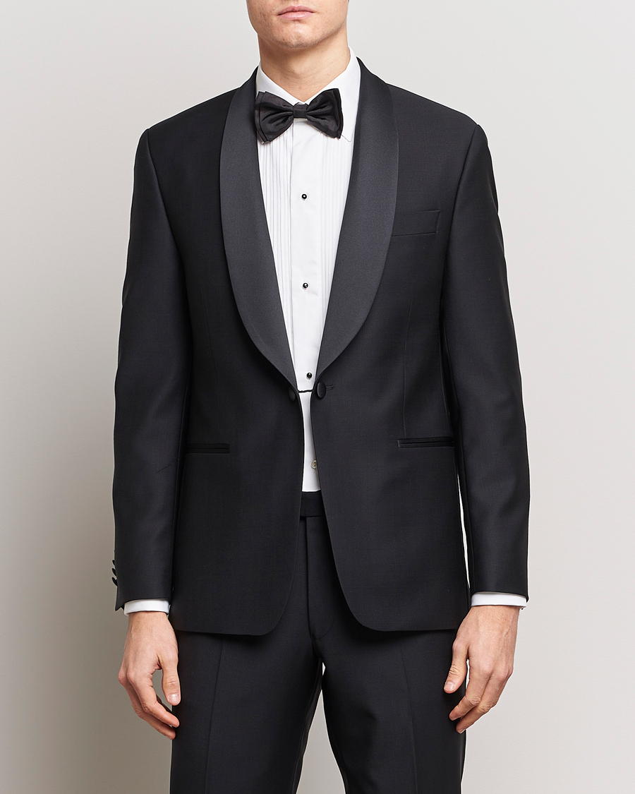 Men |  | Oscar Jacobson | Figaro Wool Tuxedo Blazer Black