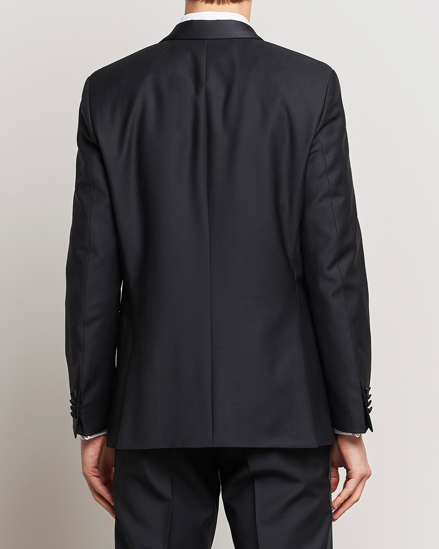Homme | Blazers | Oscar Jacobson | Figaro Wool Tuxedo Blazer Black
