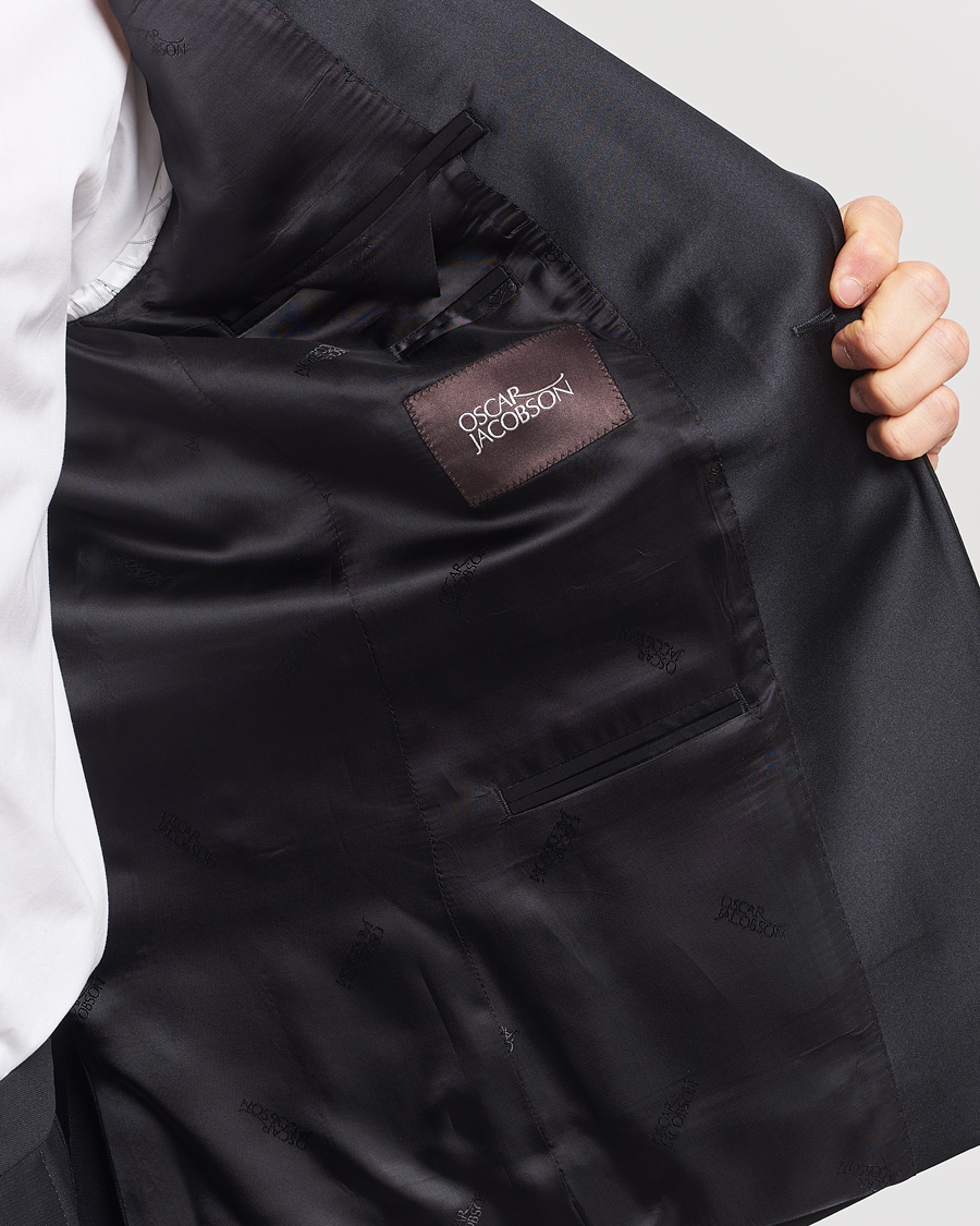 Homme | Blazers | Oscar Jacobson | Figaro Wool Tuxedo Blazer Black