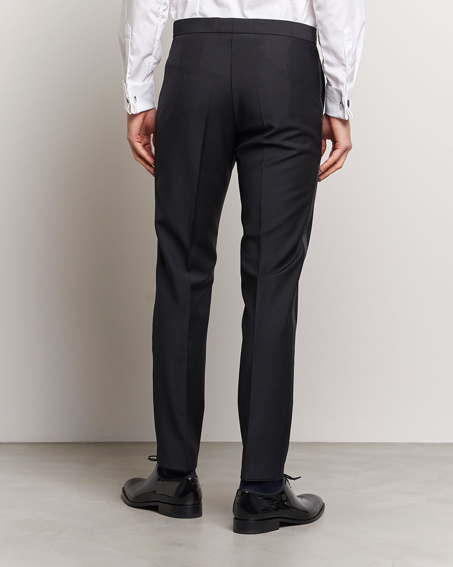 Homme | Pantalons | Oscar Jacobson | Denz Wool Tuxedo Trousers Black