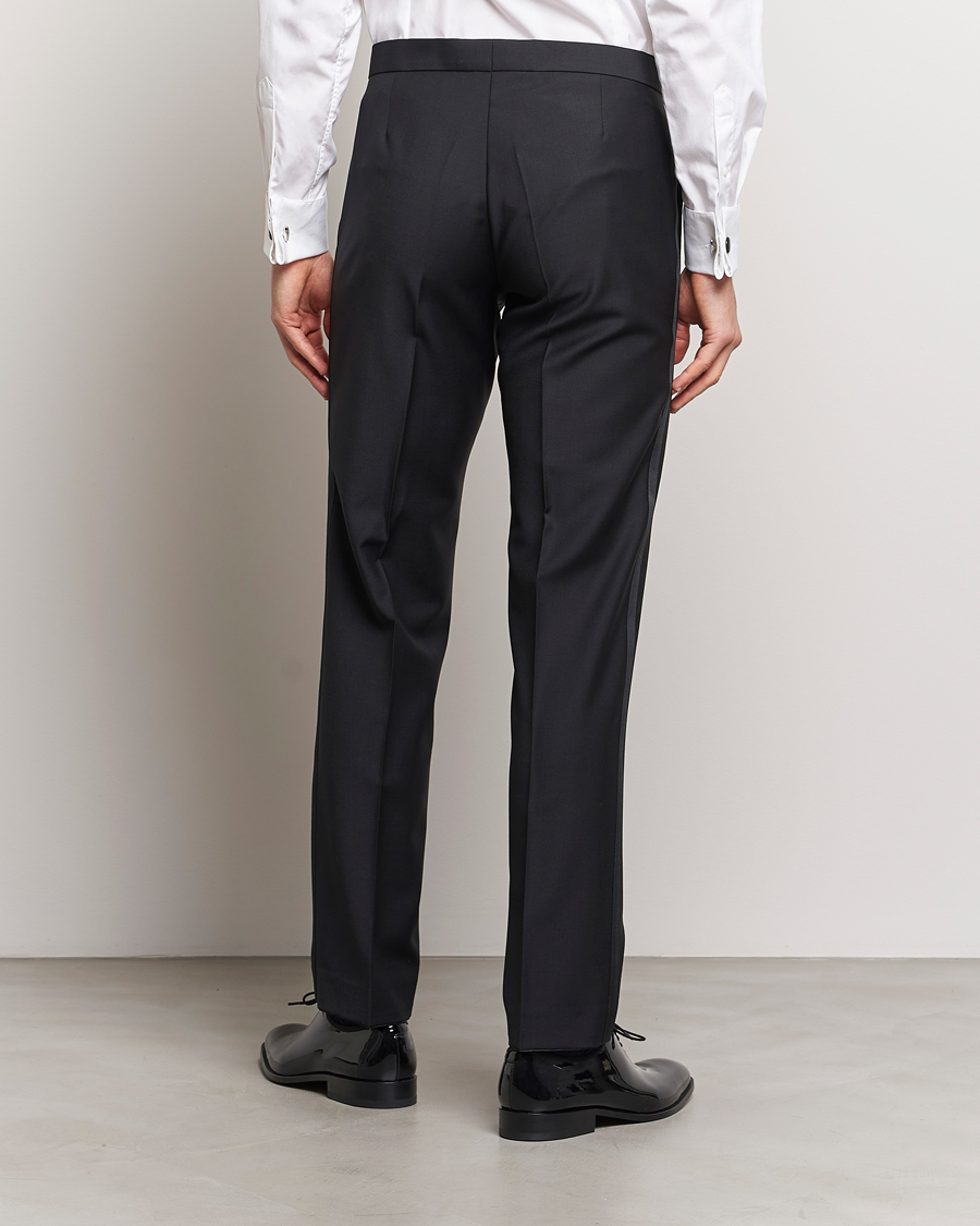 Homme | Pantalons | Oscar Jacobson | Denz Straight Wool Tuxedo Trousers Black