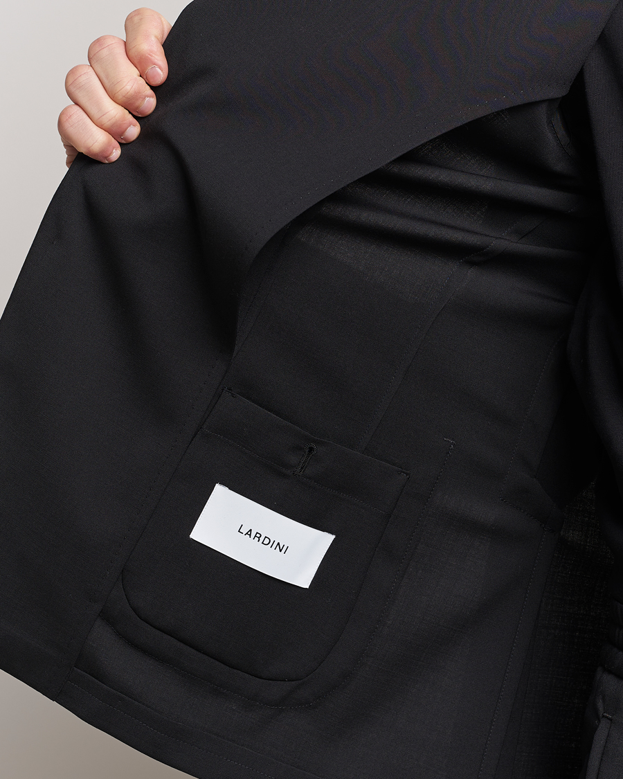 Homme | Costumes | Lardini | Travellers Soft Wool Suit Black