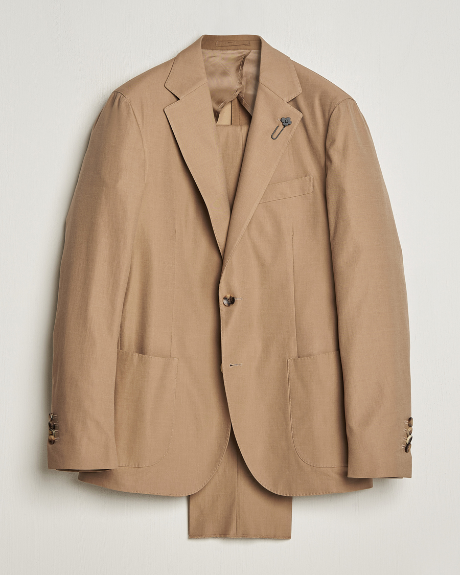 Homme | Costumes | Lardini | Solaro Cotton Suit Light Brown