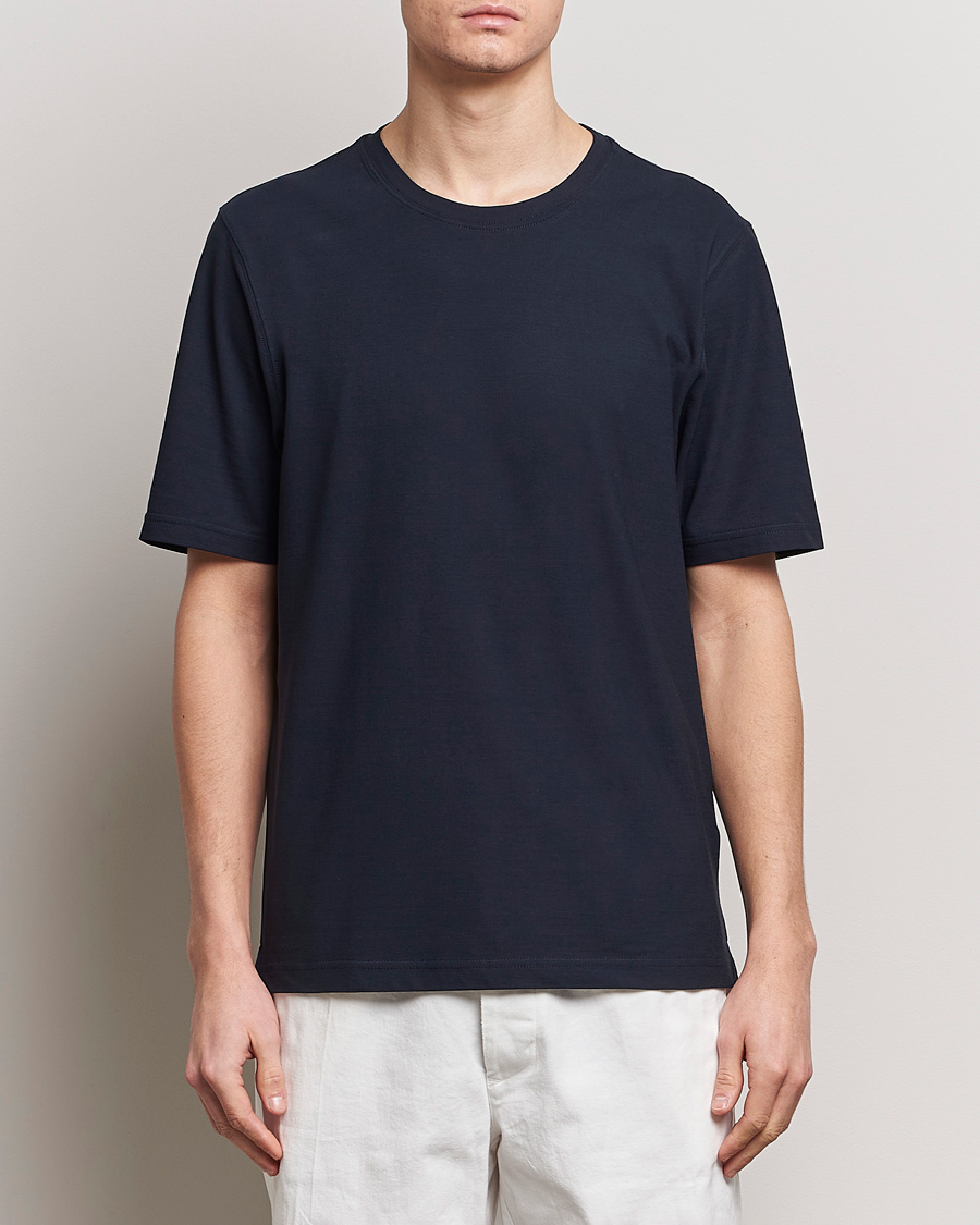 Homme | Italian Department | Lardini | Ice Cotton T-Shirt Navy