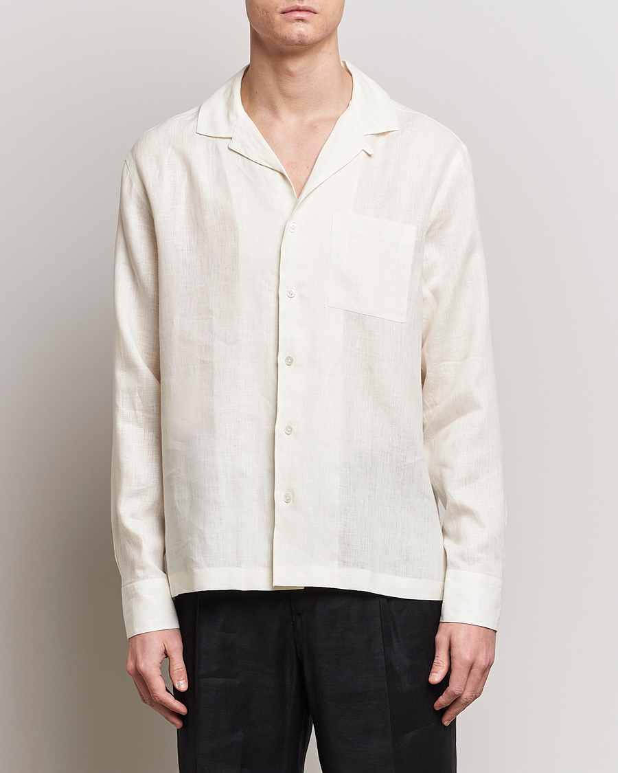 Homme | Italian Department | Lardini | Klop Linen Shirt Off White