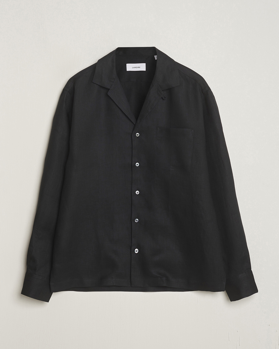 Homme | Chemises | Lardini | Klop Linen Shirt Black