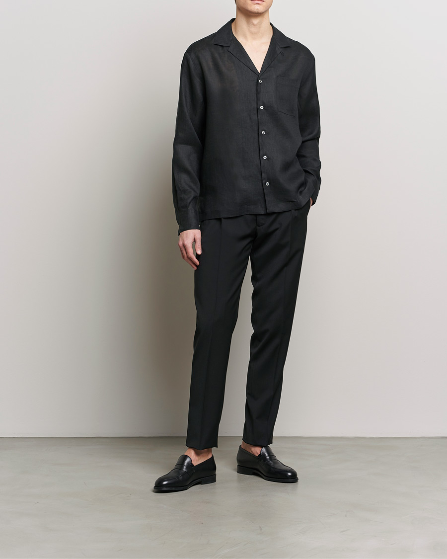 Homme | Chemises | Lardini | Klop Linen Shirt Black