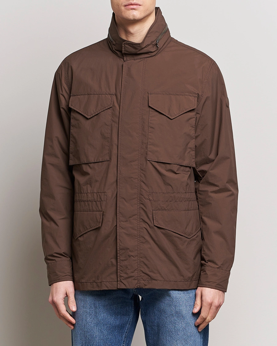 Homme |  | Save The Duck | Mako Water Repellent Nylon Field Jacket Soil Brown