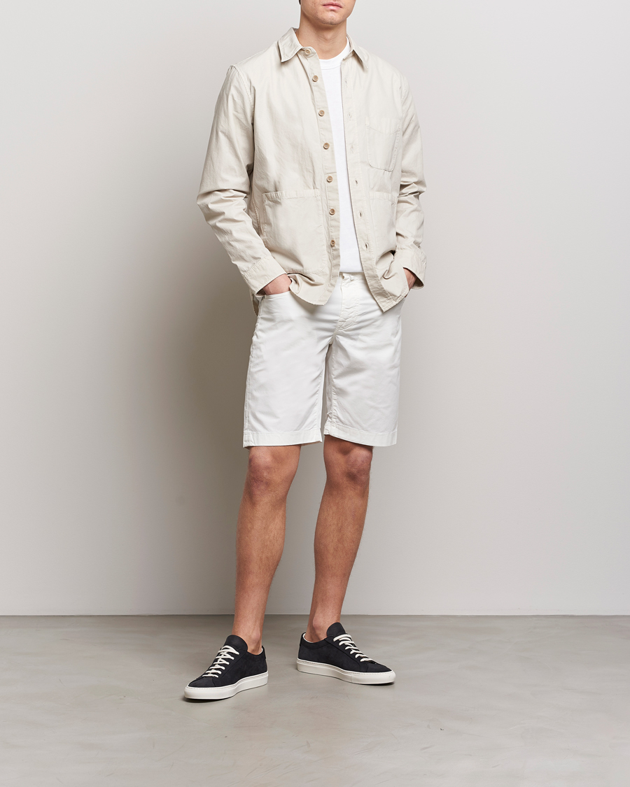 Homme | Shorts | Jacob Cohën | Nicolas Cotton Gabardine Shorts White