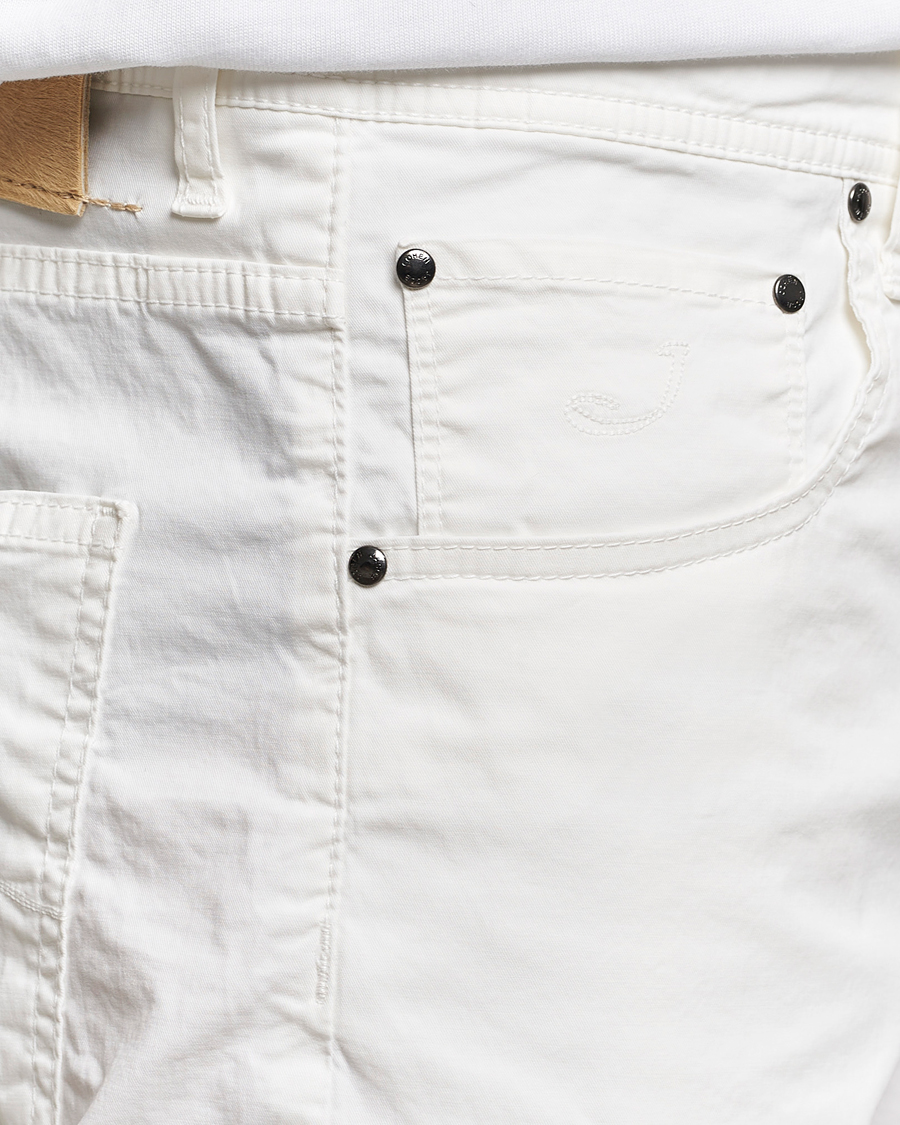 Homme | Shorts | Jacob Cohën | Nicolas Cotton Gabardine Shorts White